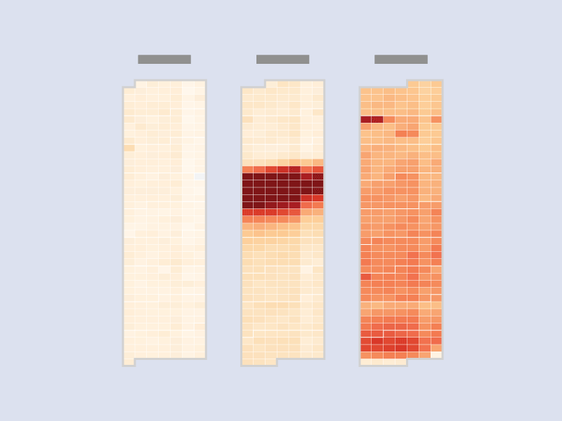 Thumbnail for a story about how NYC jail officers took advantage of their unlimited sick leave policy in 2021, leaving jails understaffed. Thumbnail shows a very simple image of a calendar heatmap showing sick days and more red days in 2021.